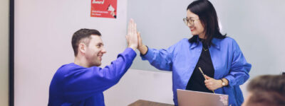 High Five with Caring Teacher - Encouragement